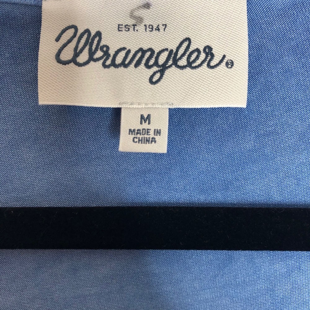 Wrangler Blue Lace Tie Up Long Sleeve - Picture 6 of 8